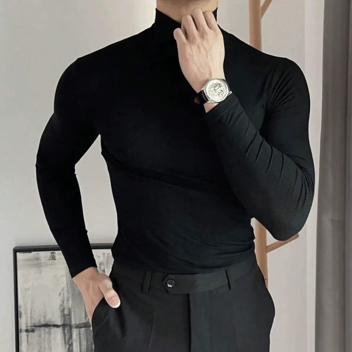 Clark® Snug High Neck Jumper for Blokes (Bargain Discount)