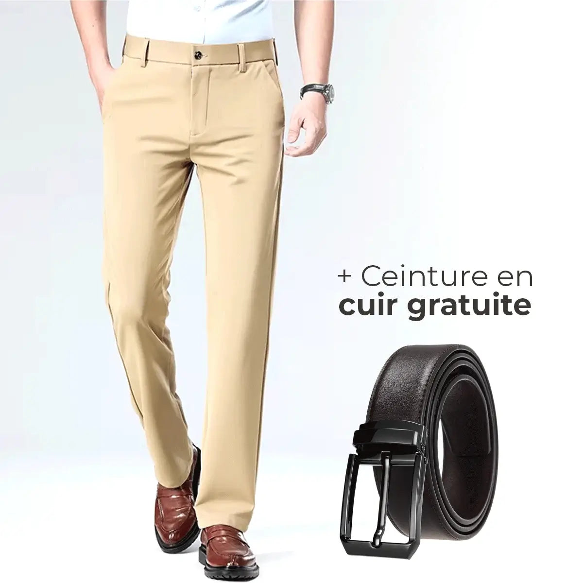 Luffy® Stretchy Social Trousers (+ Free Leather Belt)