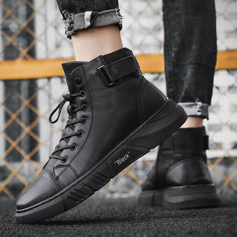 Hector - Tough Black Leather Kicks for Blokes