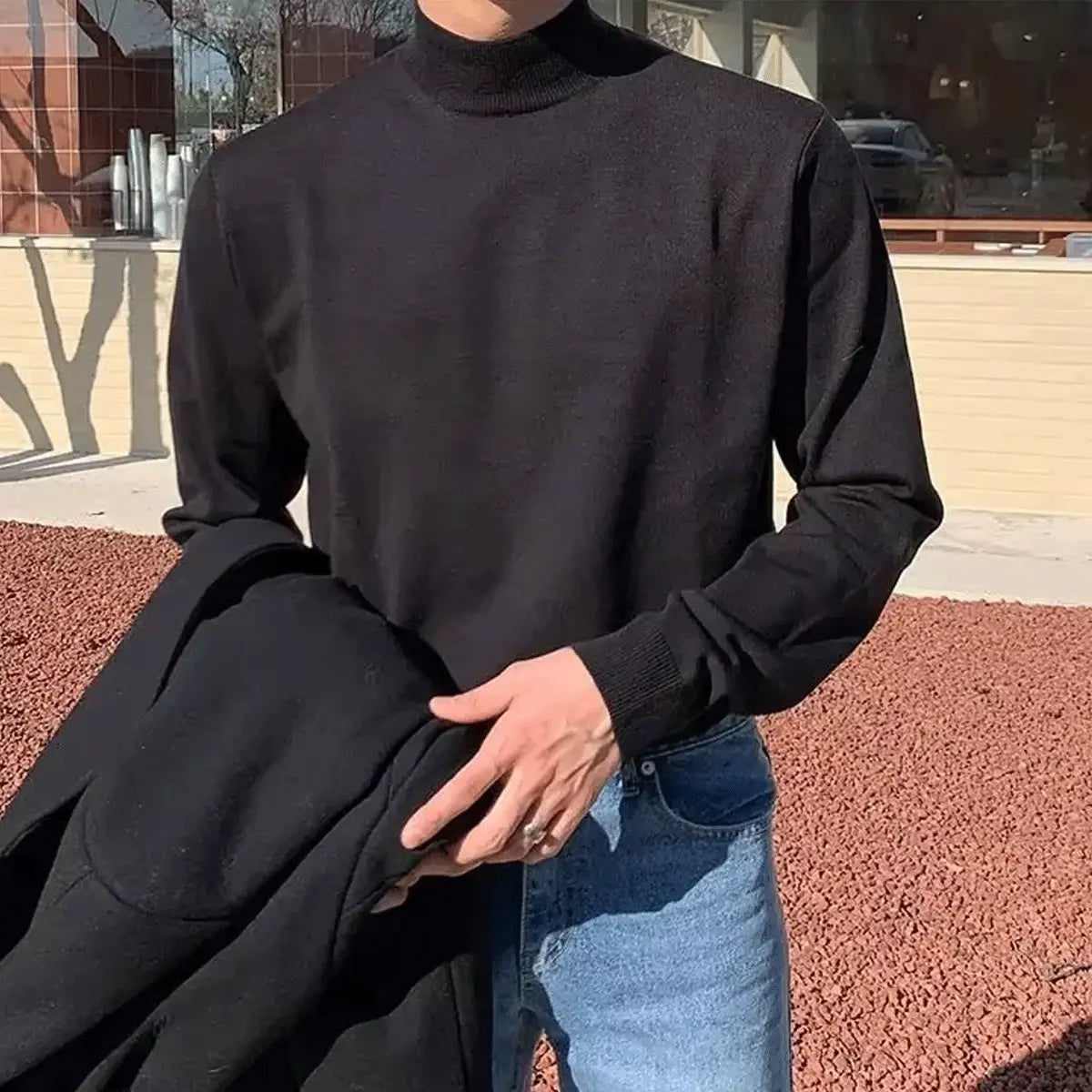 Clark® Snug High Neck Jumper for Blokes (Bargain Discount)